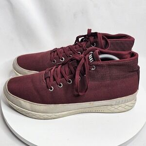NO BULL High Top Maroon Canvas Sneakers Men's 10 Women's 11.5 Gumsole